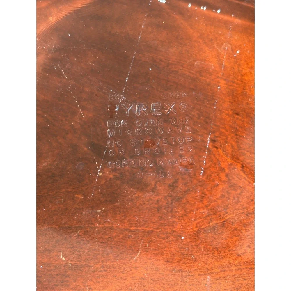 Vintage PYREX #209 Glass Amber Pie Plate Baking Dish